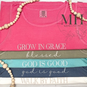 Embroidered Christian tank top, God Is Good, Jesus Is King, Christian Apparel, Christian tank tops, Adult unisex Top, Christian Gift