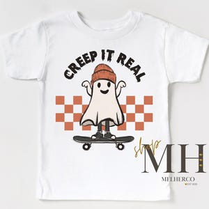 Creep It Real Halloween Shirt, Halloween Kids Shirt, Ghost Boys T-shirt, Retro Toddler Tee, Gifts For Kids