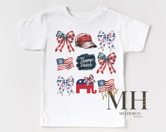 Trump Girl 2024 Shirt, Trump 2024, Donald Trump Shirt, Girl Trump Tshirt, Girls Kids Toddler Tee, Republican Gift, Gifts For Kids