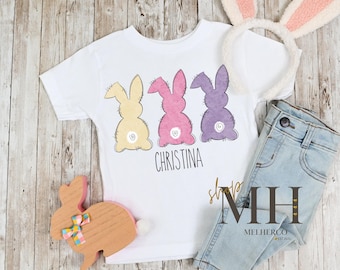 Personalized Easter Girl Shirt, Girl Easter Name Shirt, Easter Bunny Shirt, Custom Easter Name Shirt, Girls Kids Toddler Easter Gifts