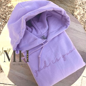 Sudadera con capucha bordada "Dios es bueno", sudadera cristiana bordada, ropa cristiana básica, sudadera unisex para adultos, regalo cristiano