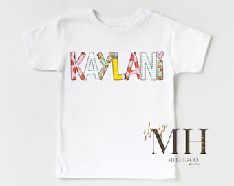 Personalized Back to School Shirt, Custom Name School Shirt, First Day Of School T-shirt,  Girl Custom Name shirt, Girl School Shirt