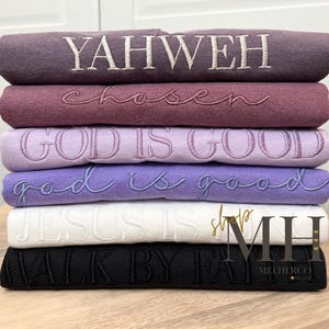 Embroidered Christian Shirt, God Is Good, Jesus Is King, Yahweh, Christian Apparel, Christian Shirts, Adult unisex Tee, Christian Gift