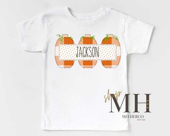 Personalized Fall Pumpkin Shirt, Custom Boys Pumpkin Shirt, Kids Fall Pumpkin Shirt, Boys Toddler fall tshirt