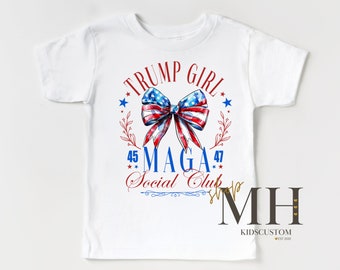 Trump Girl Shirt, Patriotic Kids T-shirt, Election 2024 Shirt, Trump Tee, Girls Kids Toddler Tee, Gifts For Kids