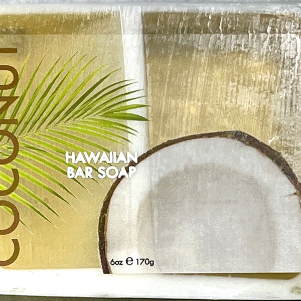 Hawaii Coconut Bar Soap contains Kukui oil, coconut oil, charity for protect ocean and 100% vegan, pathalate-free, paraben-free