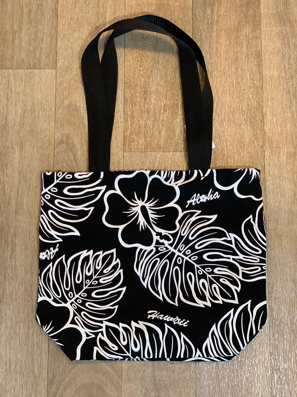 Hawaiian/canvas Tote Bag Zippered for Women/new/shoulder Etsy