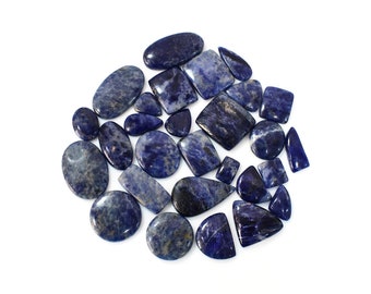 Sodalita Cabujón Oval 22 X 30mm Azul alambre envoltura Manualidades Fabricación de Joyas