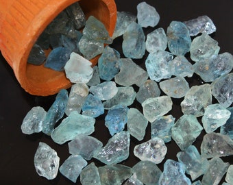Rare Raw Sky Blue Aquamarine 10.00 Ct Uncut Rough Aquamarine Natural Raw Healing Crystal Loose Gem
