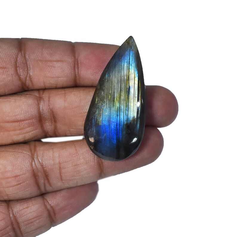 Labradrorite Cabochon Loose Gemstone for Jewelry Making Wire Wrapping Multi Fire Labradorite Cabochon Pear for Pendant