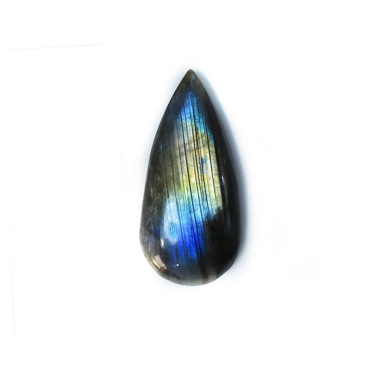 Labradrorite Cabochon Loose Gemstone for Jewelry Making Wire Wrapping Multi Fire Labradorite Cabochon Pear for Pendant