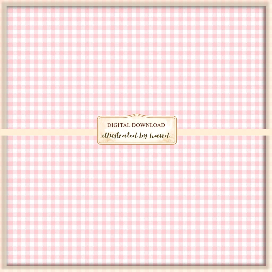 Pink Gingham Pastel Seamless Pattern – Valentine's Day Digital Paper ...