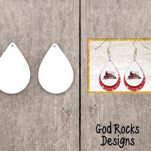 Teardrop Earring Blank |TWO SIZES Teardrop Earrings Blank| Teardrop  Earring Blanks | God Rocks® Designs