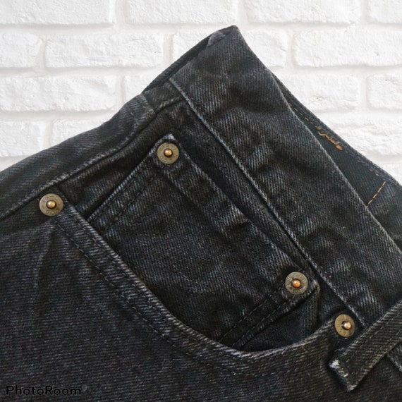 Waist: 34 inches* Vintage Black Levi’s 501 CT, bu… - image 6