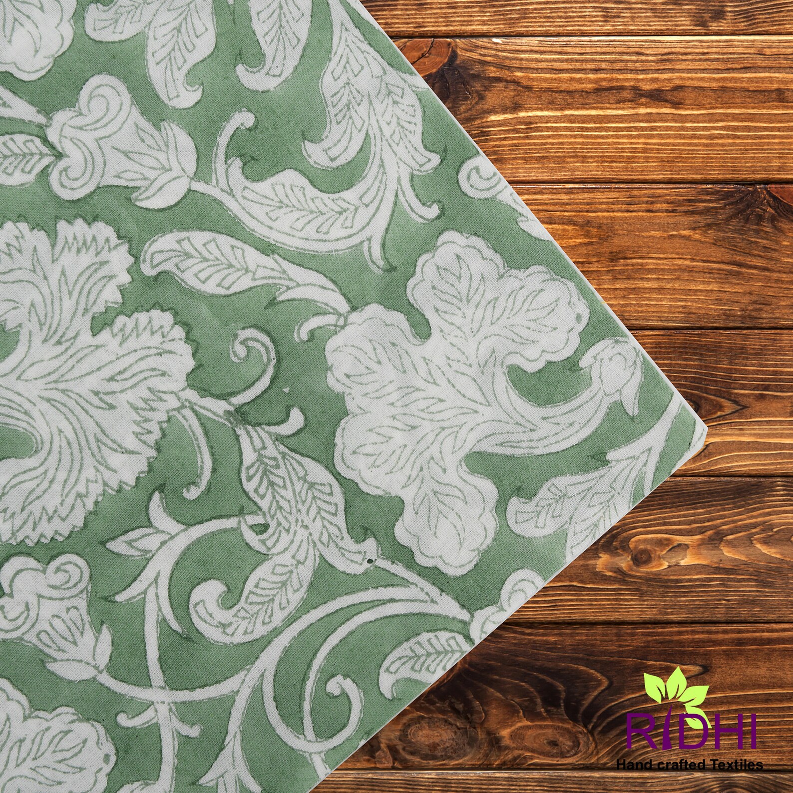 Sage Green and Off White Cotton Napkins Cloth Napkins Hand Etsy