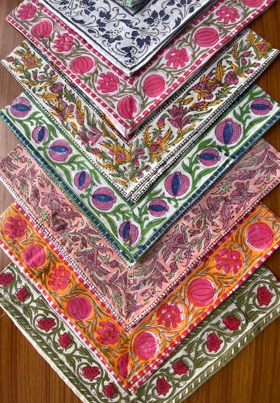 Mix and Match BOHO Indian Hand Block Printed Cotton Cloth 