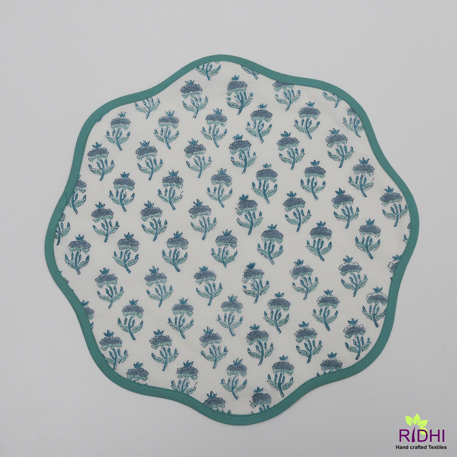 Mats Block Print Flower Print Fabric Cotton Fabric Floral Etsy