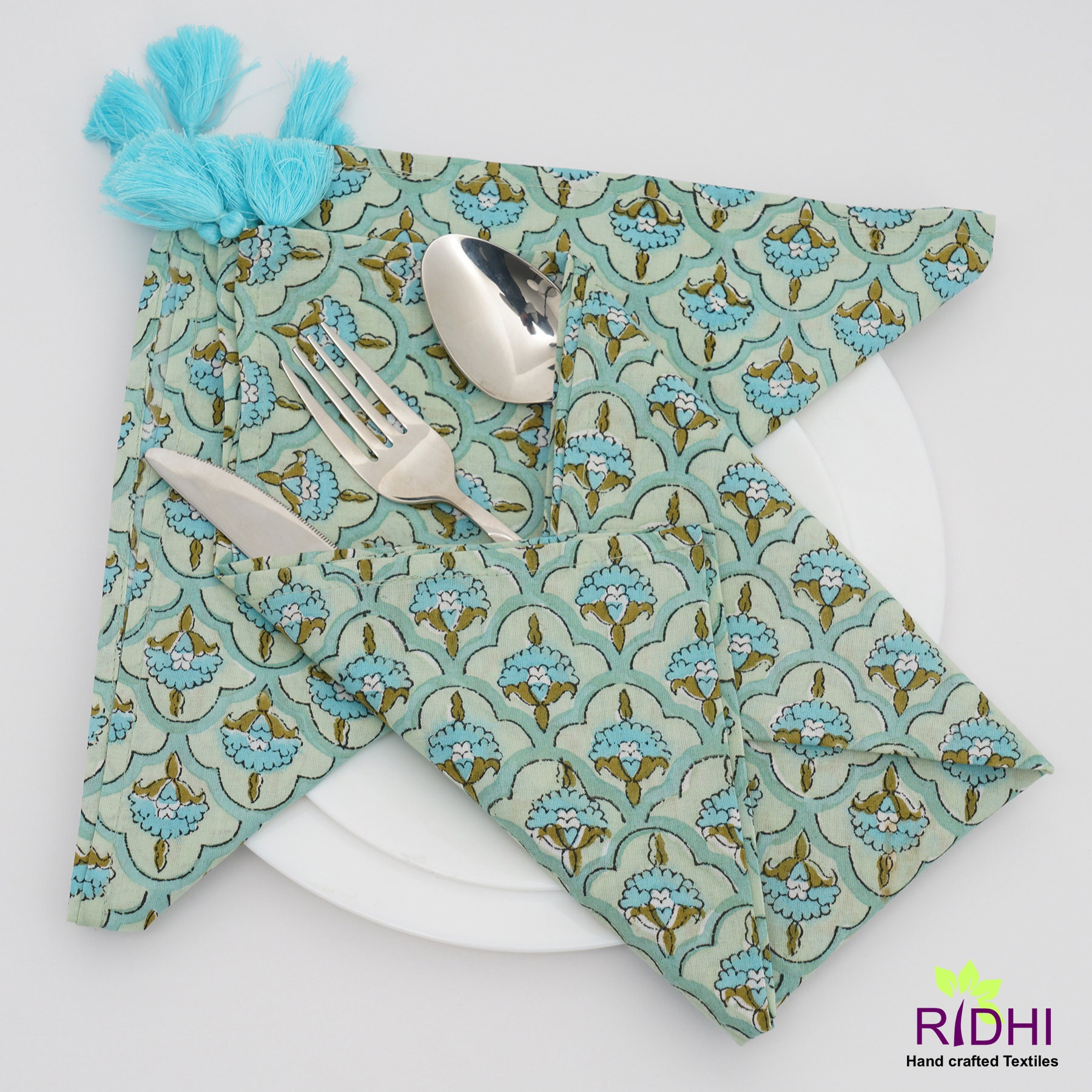 Fabricrush Cotton Napkins Cloth Napkins India Block Print Etsy