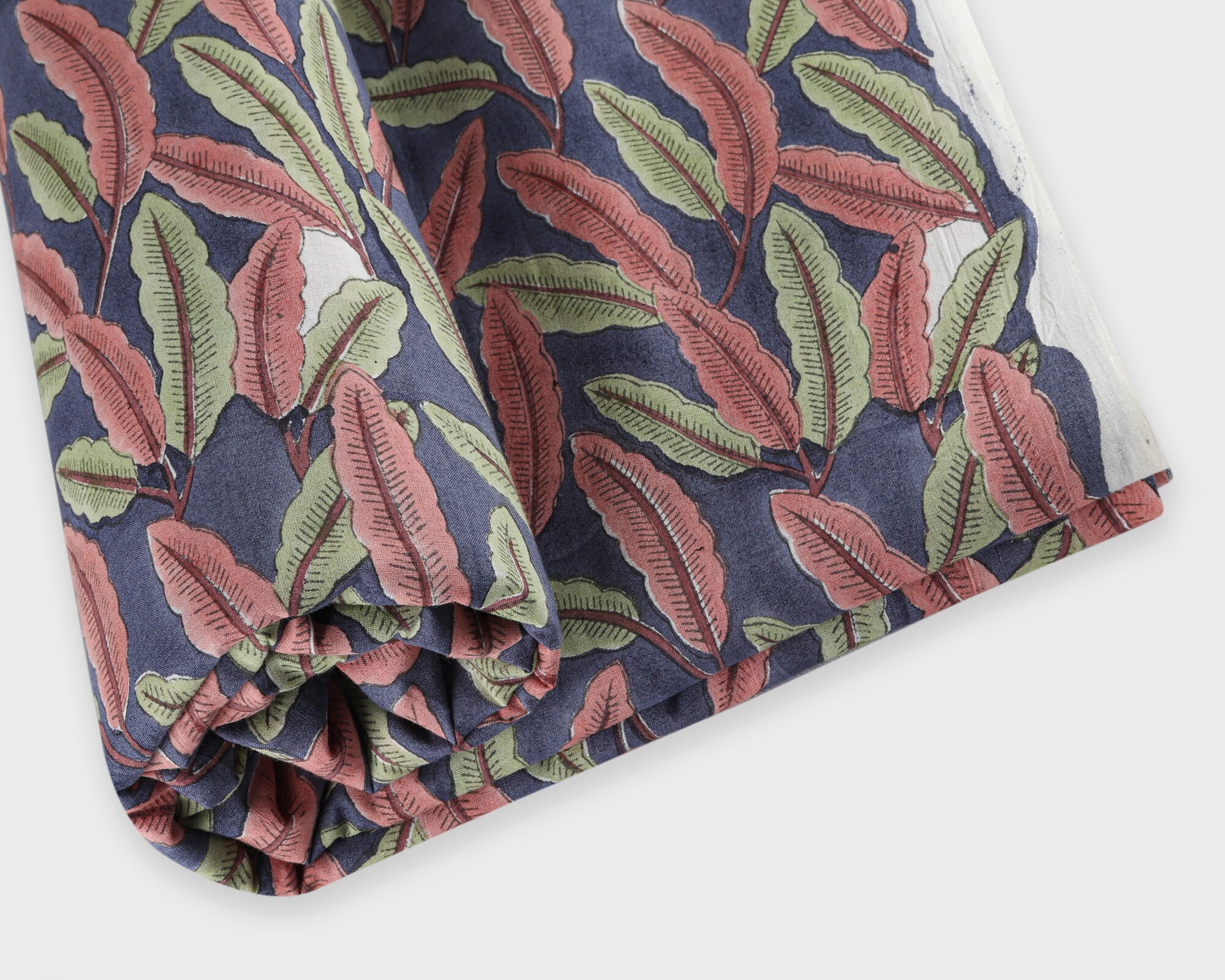 Floral Navy Blue 100 Cotton Quilting Fabric by the yard Etsy