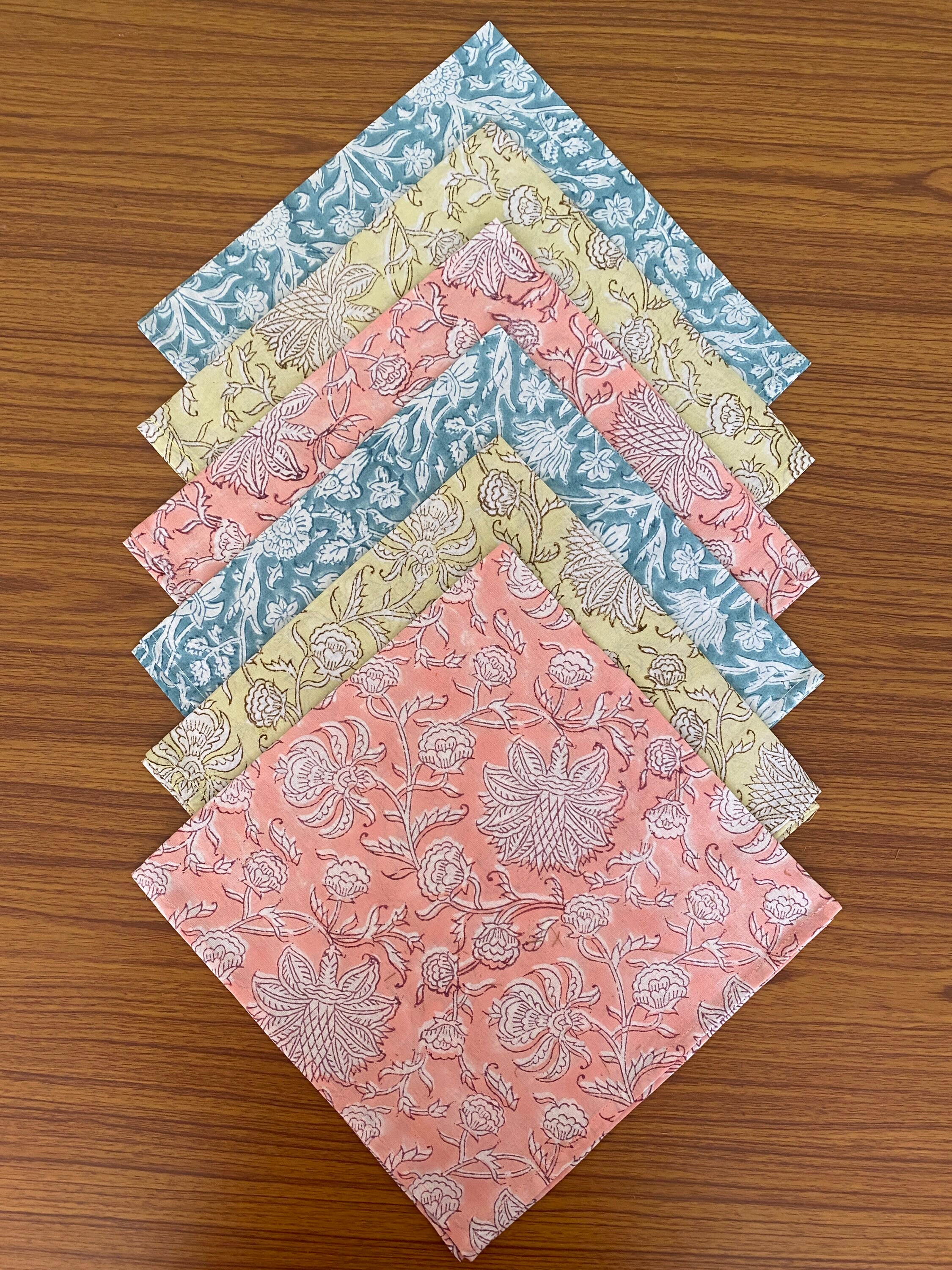 Fabricrush Cotton Napkins Cloth Napkins Indian Block Print Etsy