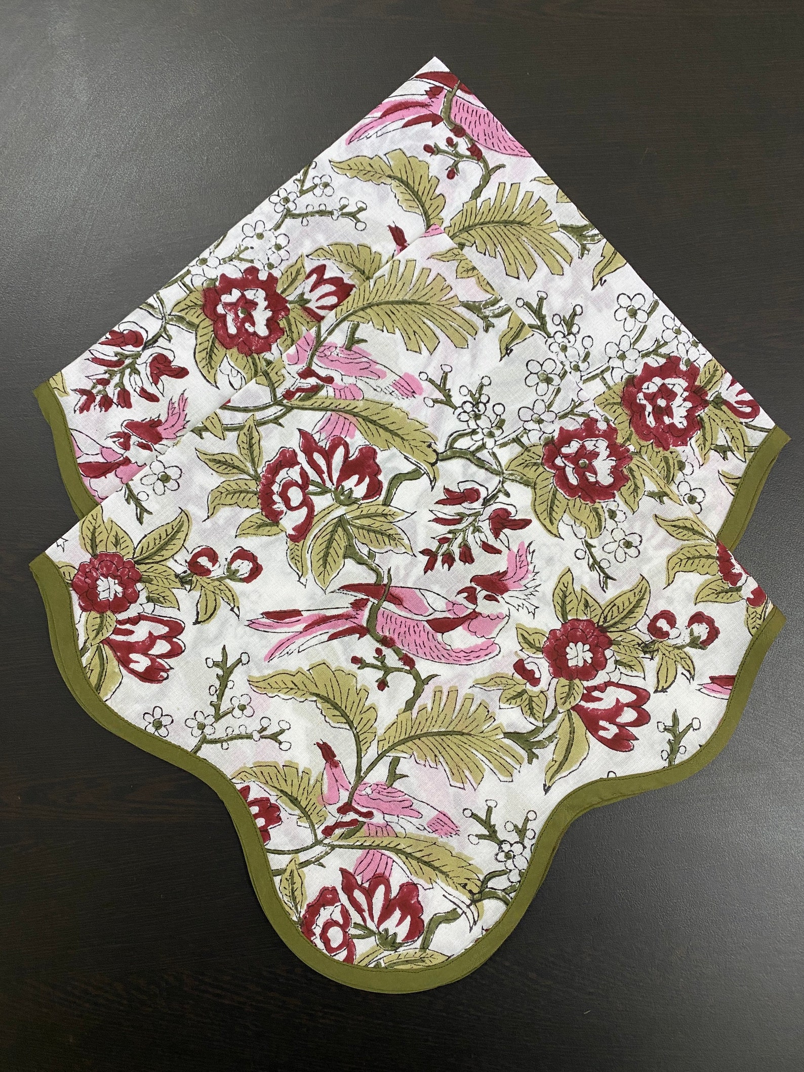 Sustainable Cloth Napkins Floral Print India Handmade Block Etsy