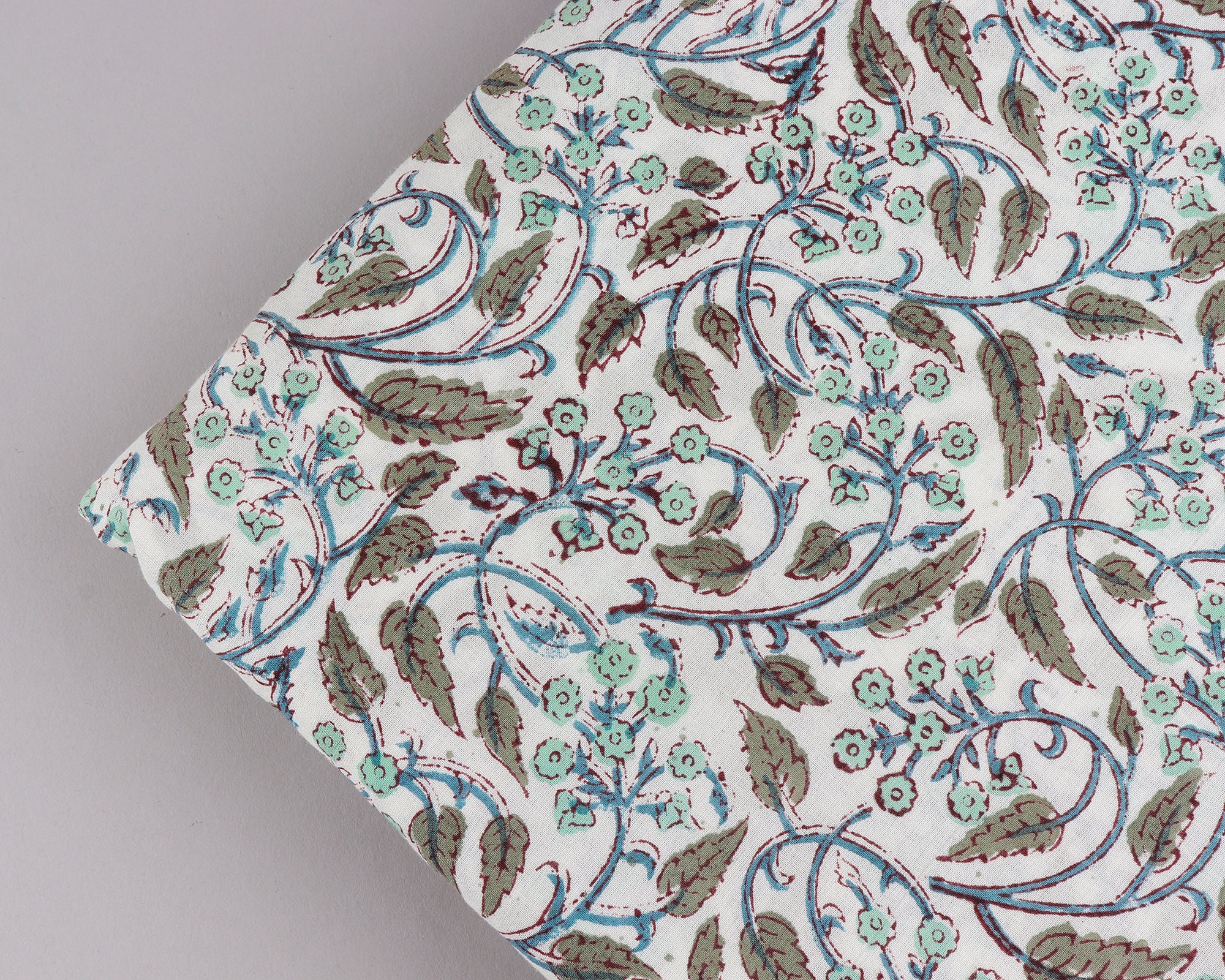 Floral Blue 100 Cotton Quilting Fabric by the yard Quilt Etsy