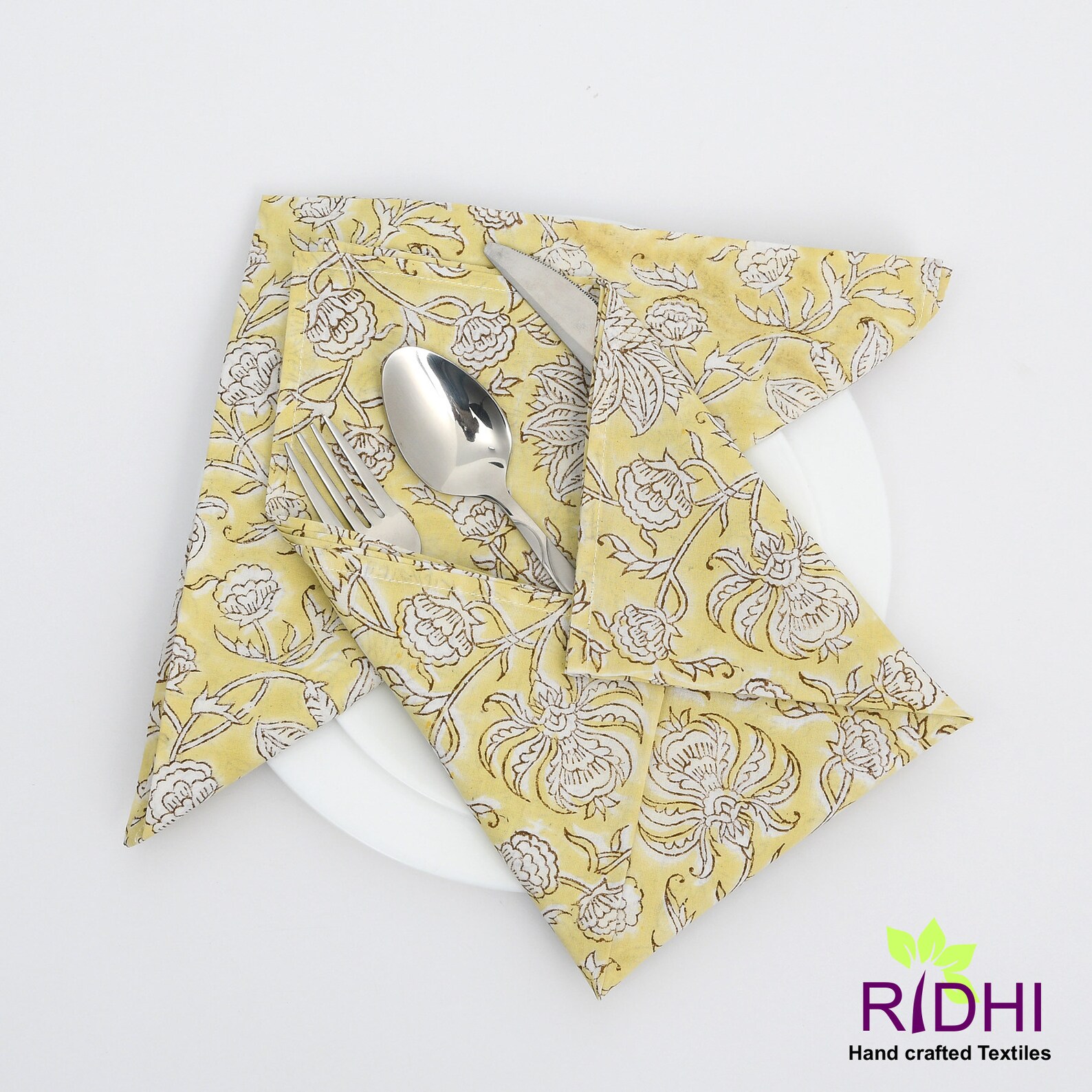 Pale Golden Rod Yellow Cotton Napkins Cloth Napkins Indian Etsy