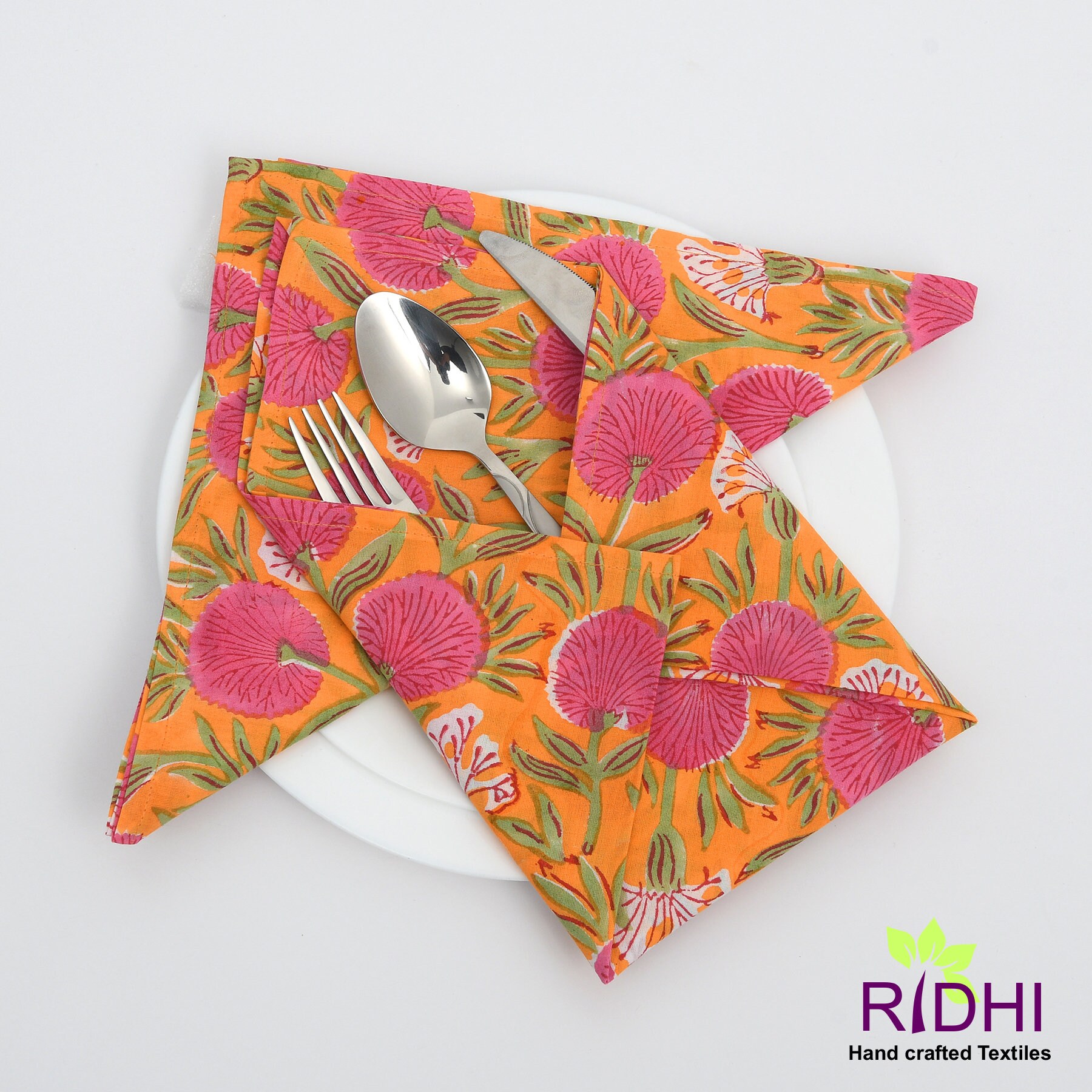 Fabricrush Cotton Napkins Cloth Napkins Indian Block Print Etsy