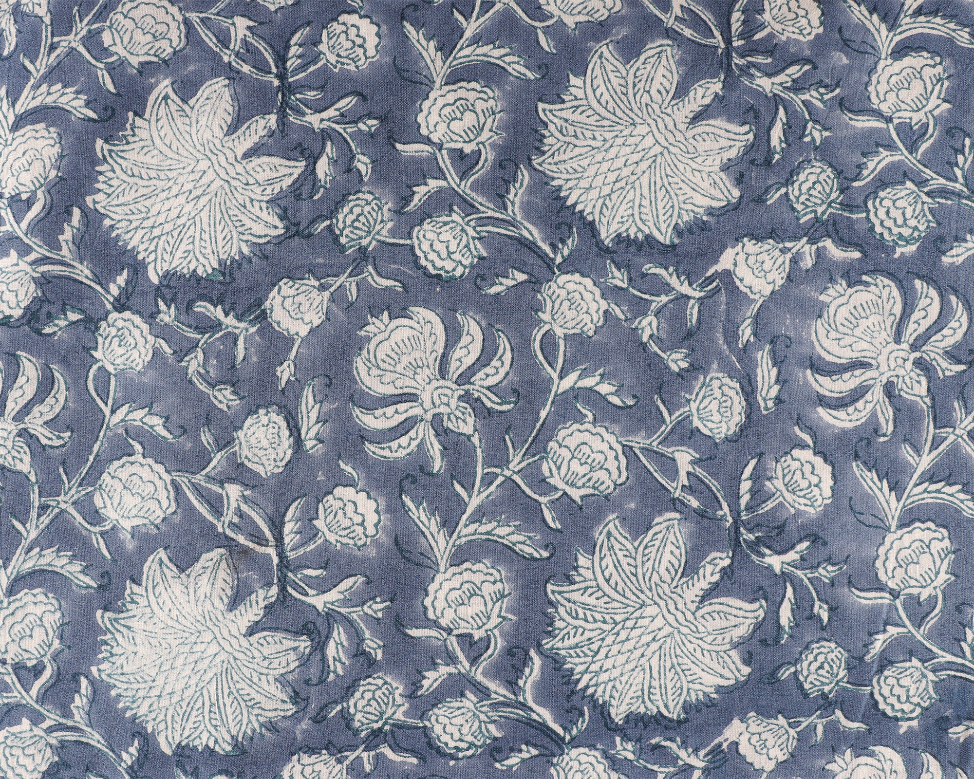 Floral Blue 100 Cotton Quilting Fabric by the yard Quilt Etsy