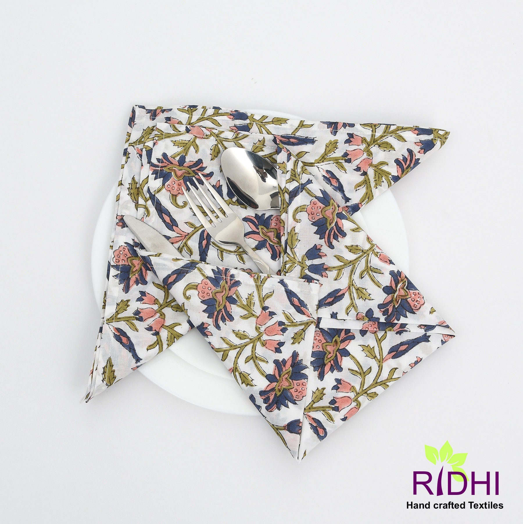 Fabricrush Cotton Napkins Cloth Napkins Indian Block Print Etsy