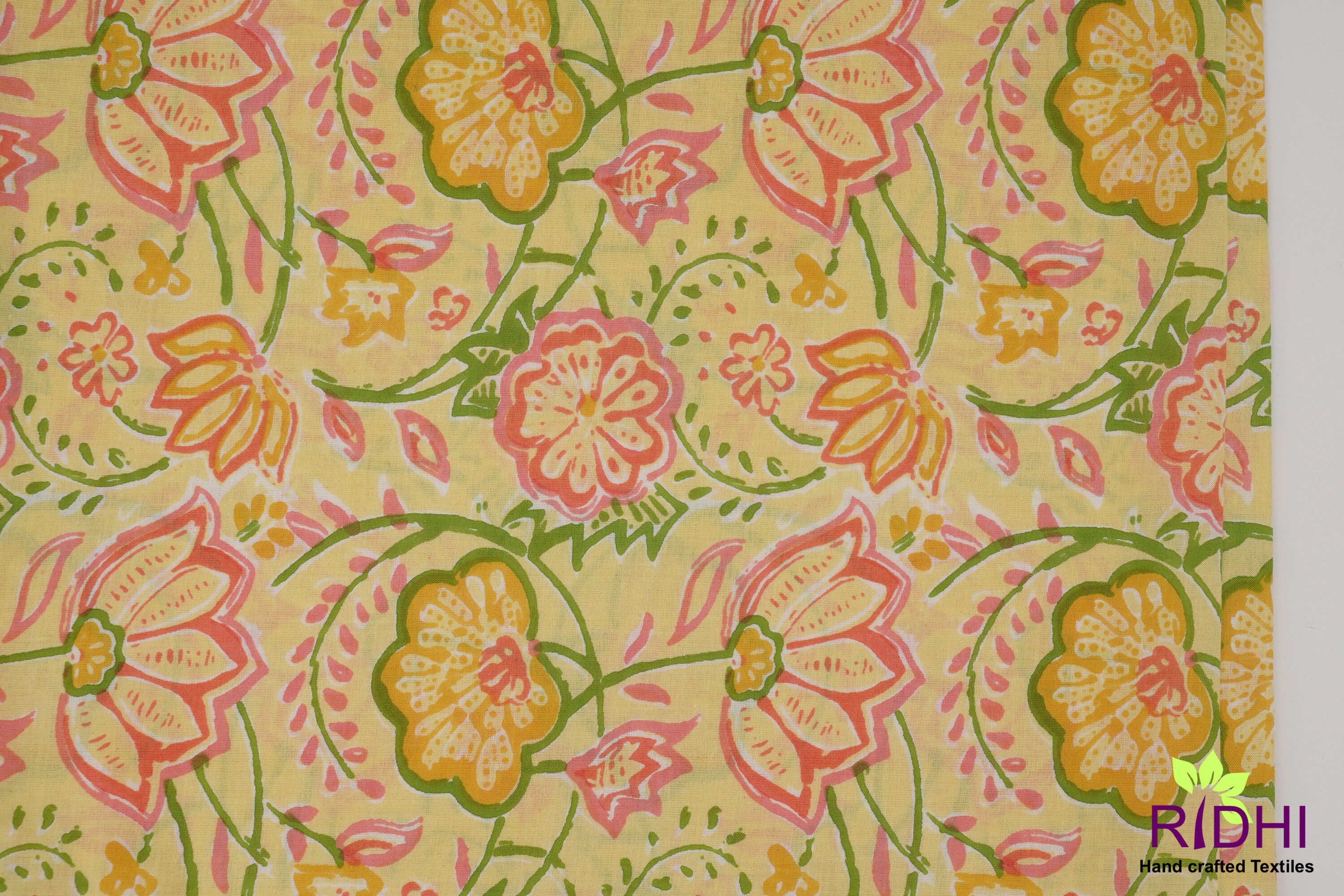 Yellow 100 Cotton Quilting Fabric by the yardQuilt Etsy