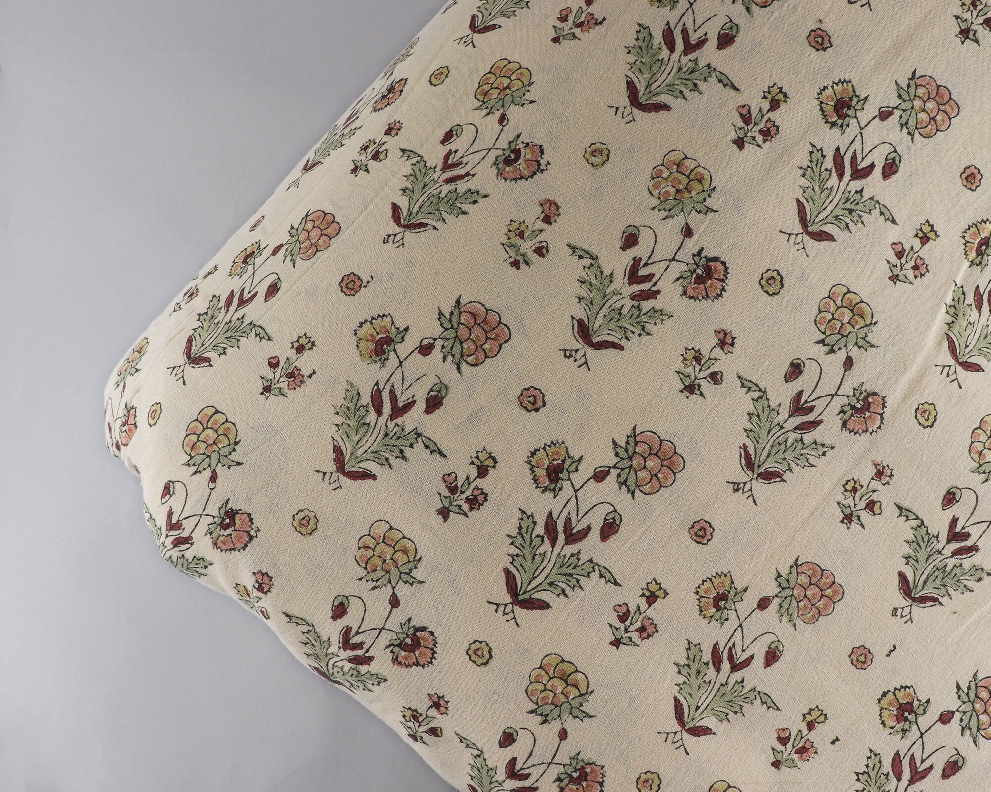 Floral Tan & Brown 100 Cotton Quilting Fabric by the yard Etsy