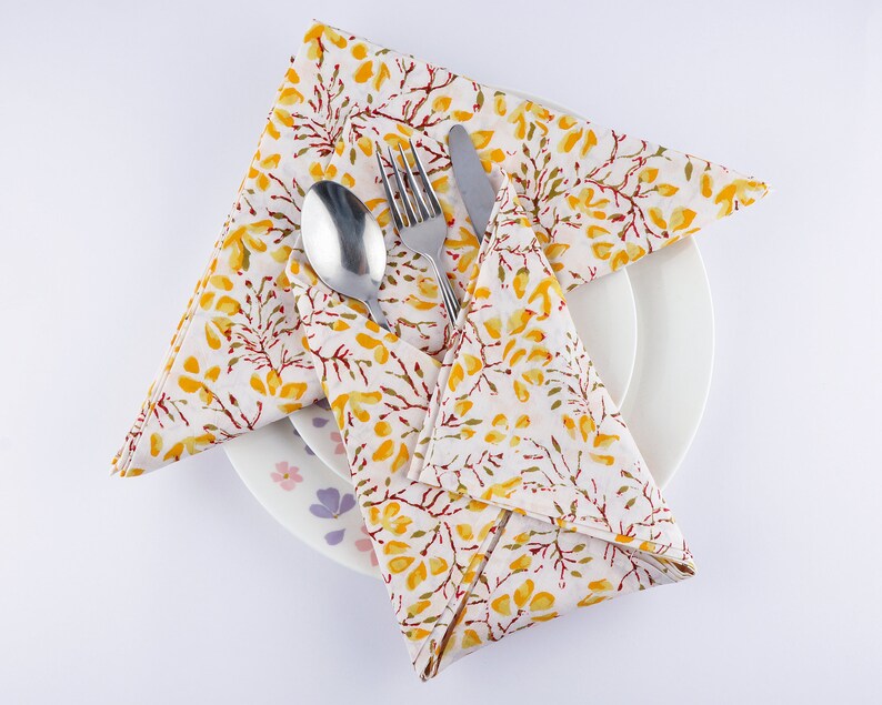 Fabricrush Cotton Napkins Cloth Napkins Indian Block Print Etsy