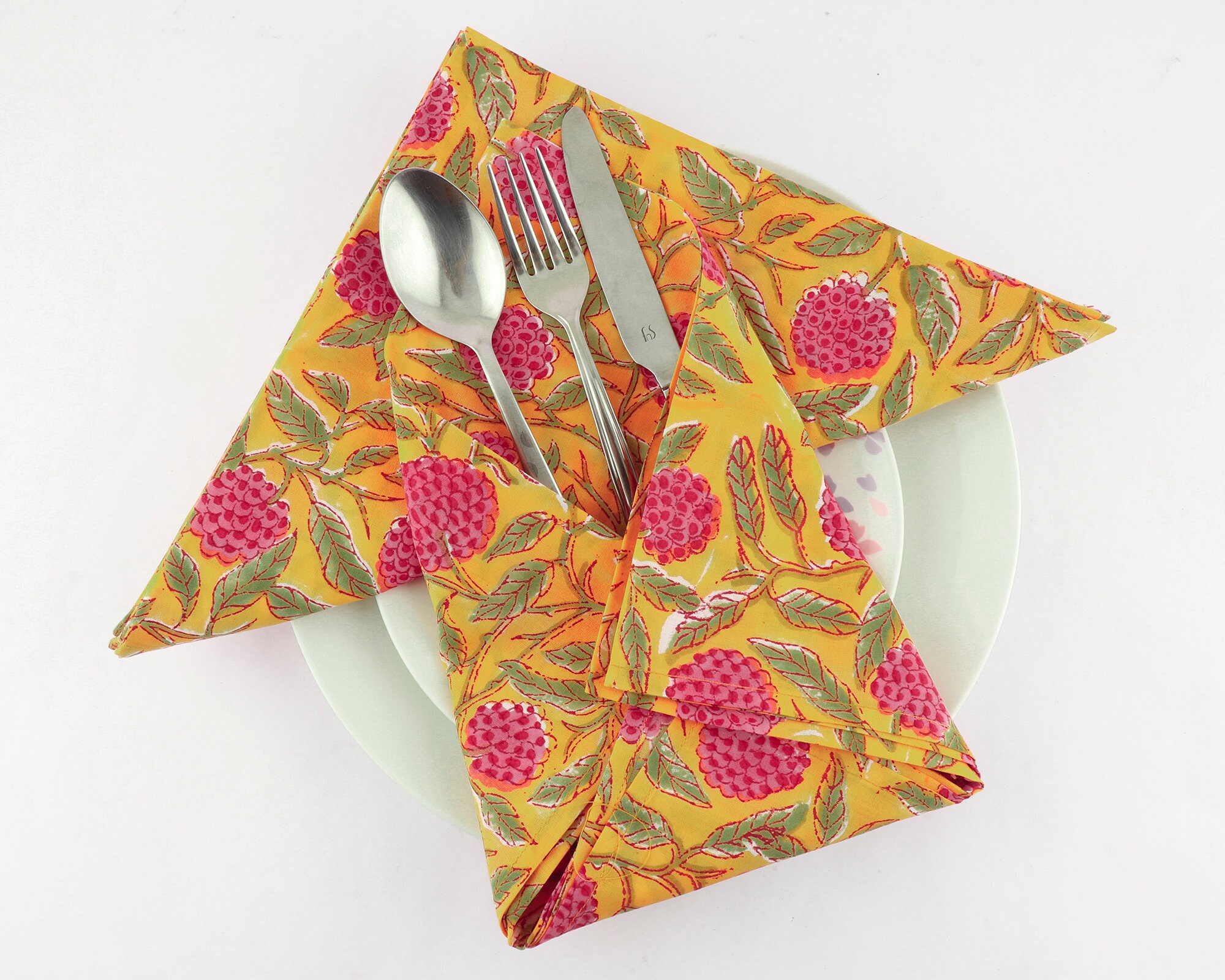 Sustainable Cotton Napkins India Block Print Cloth Napkins Etsy
