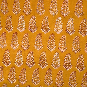 Vintage Yellow, Red and White Indian Printed 100% Pure Cotton Cloth, Fabric by the yard, Fabric By the Yard, Women's Clothing Curtain Pillow