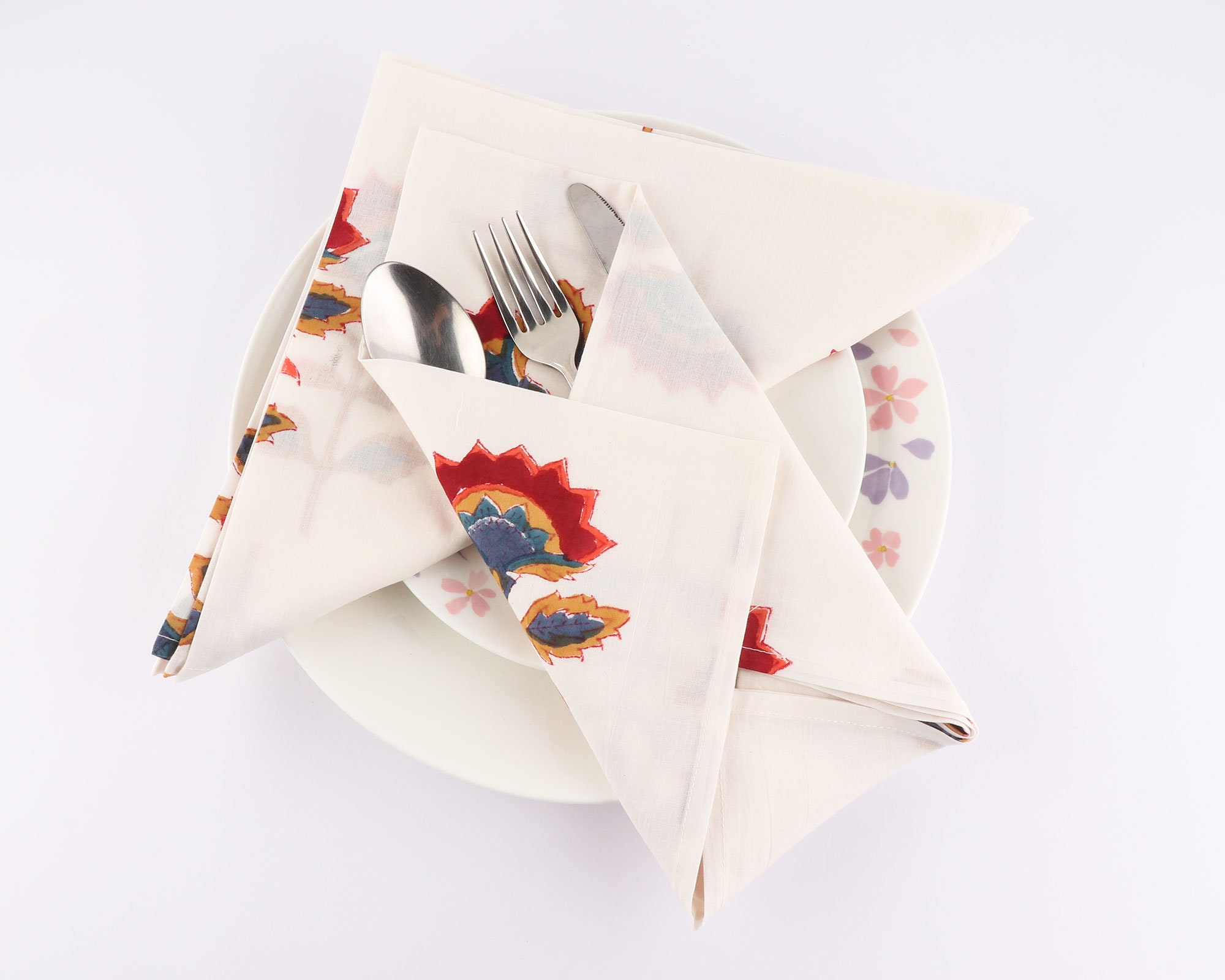 Fabricrush Cotton Napkins Cloth Napkins Indian Block Print Etsy