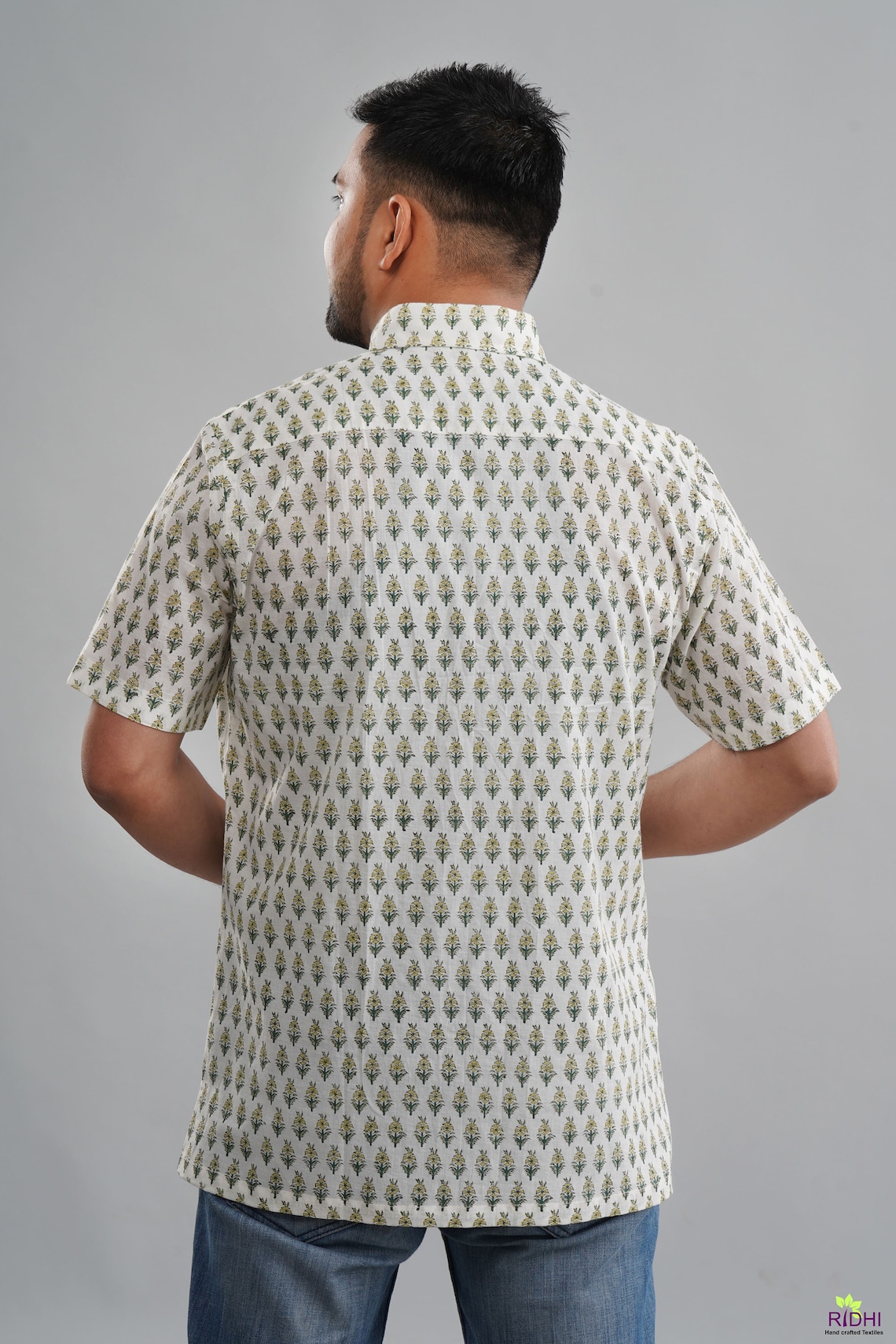 Shirts Cotton Hand Block Printed Shirts For Men Indian Print Etsy