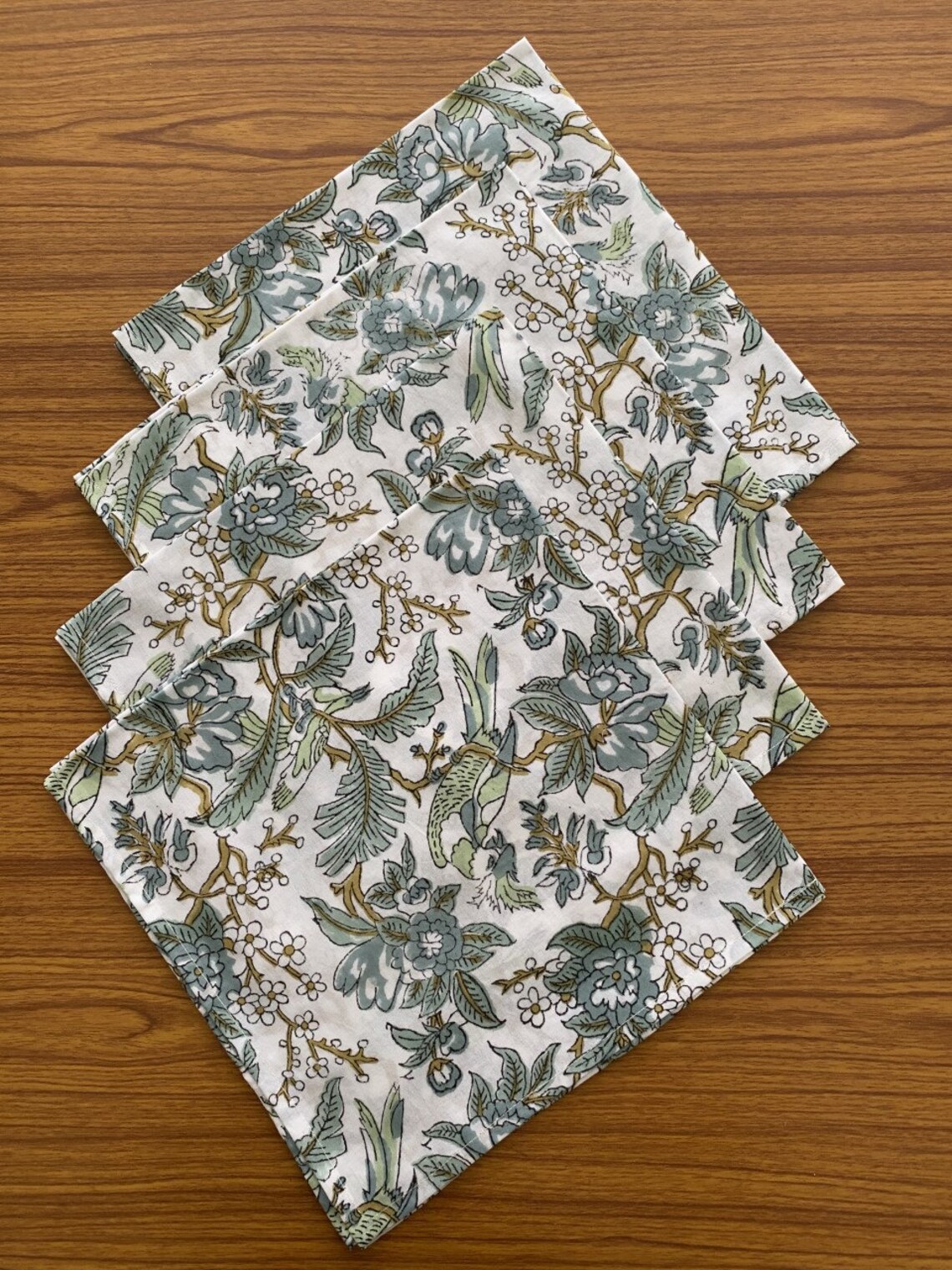 Sustainable Cotton Napkins India Block Print Cloth Napkins Etsy