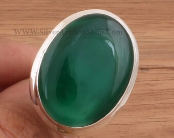 Green Onyx Ring Etsy