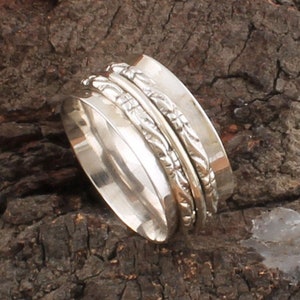 Thumb Ring 925-Sterling Silver Ring,Antique Silver Ring,Handicraft Boho Ring,Spinner Ring Gift For Her,Wedding Ring Etsy Cyber-2019