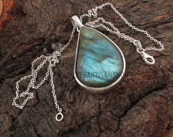 925 Sterling Silver Pendant Sterling Silver Pendant Labradorite /& Mix Gemstone 925 Sterling Silver Plated Pendant,Multi Stones Pendant