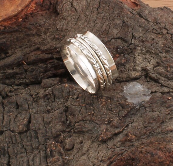 Thumb Ring 925-Sterling Silver Ring,Antique Silver Ring,Handicraft Boho Ring,Spinner Ring Gift For Her,Wedding Ring Etsy Cyber-2019