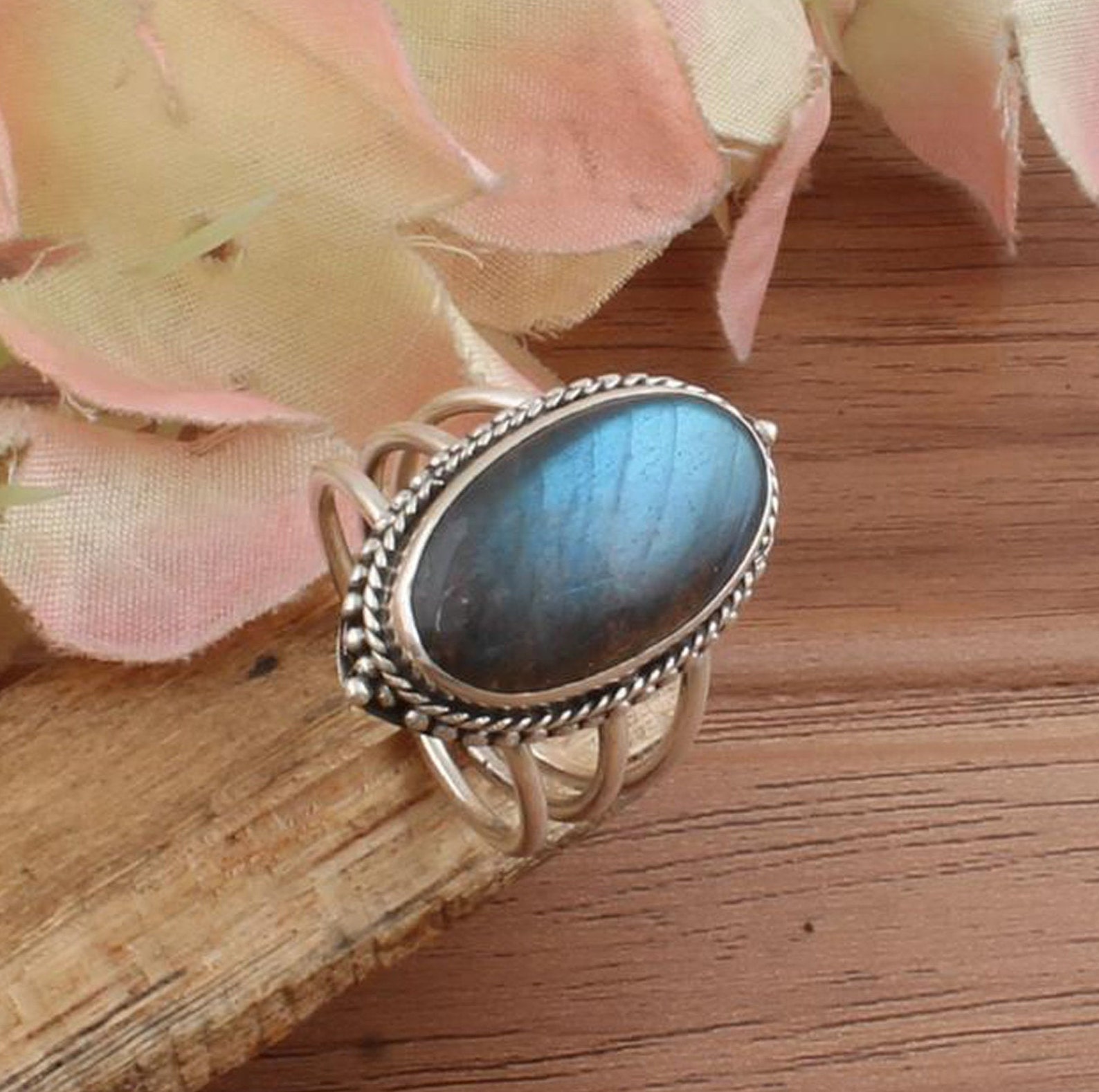Beautiful Composite Turquoise Gemstone Ring 925 Sterling | Etsy