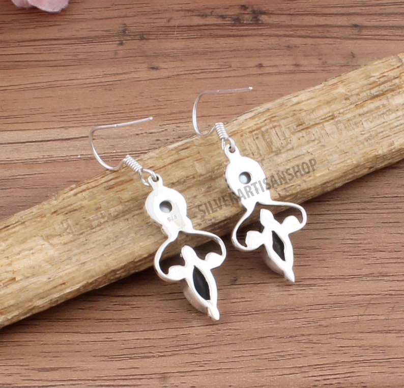 Designer Dangle Earrings Handmade Earring 925 Sterling Silver Blue Sapphire /& Pearl Gemstone Earrings Women Wedding Jewelry -Gift Idea