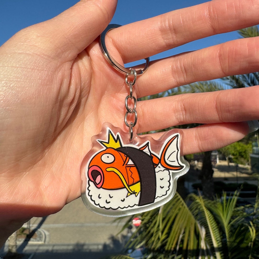 Pokemon Magikarp Sushi Roll Acrylic Keychain - Cute and Quirky Bag