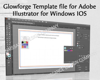 DIGITAL FILE Glowforge Adobe Illustrator Template