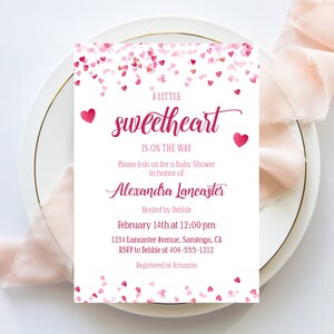 Süße Babyparty-Deko: Fotohintergrund „A Little Sweetheart Is On The Way“ In Rosa Mit Blumen – Perfekt Für Baby-Shower, Valentinstag & Fotobox