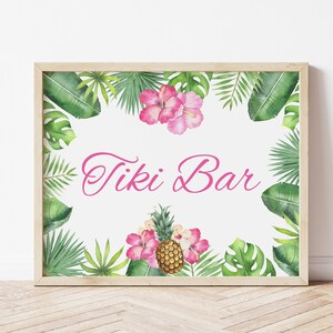 Tiki Bar Sign, Luau Party, Luau Birthday, Luau Decorations, Tropical Party, Luau Baby Shower, Luau Bridal Shower, Hawaiian Party, Aloha