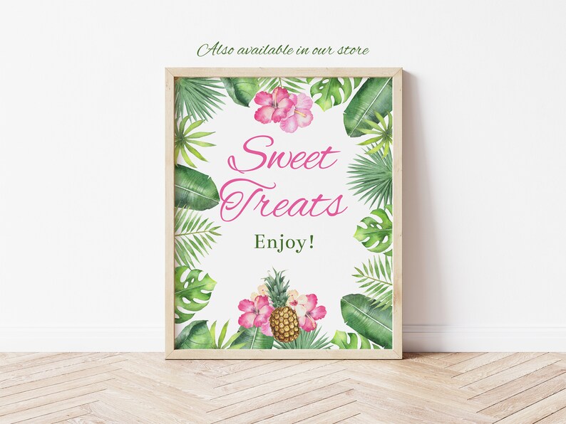Luau Drink Menu Sign Template Editable Bar Menu Luau Party Etsy