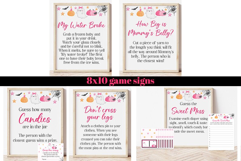 A Little Boo Halloween Baby Shower Game Don't Say Baby Game Baby Shower  Games Printable Instant Download 65BB